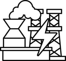 the building with a lightning bolt on it vector