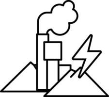 cartoon drawing of a factory with smoke coming out of it vector