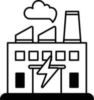 A building with a lightning bolt on it vector
