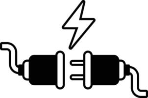 drawing of a plug in line art style vector