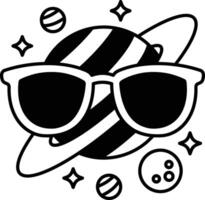 pair of glasses with lenses are drawn on a white background vector