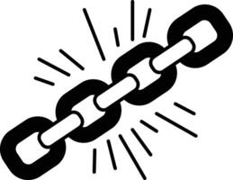 chain is shown with a bright light shining on it vector