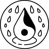 circle with a black and white drop in the middle vector