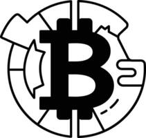 stylized B with a broken line through it vector