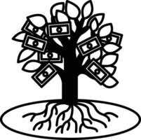 tree with many leaves and many bills vector