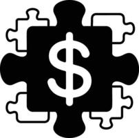 puzzle piece with a dollar sign in the middle vector