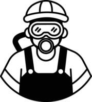 man in a helmet and goggles vector