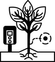 tree with a device on the ground next to it vector