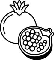 close up of a fruit with a green stem vector