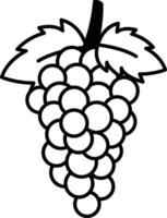 close up of a bunch of grapes with a leaf on top vector