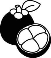 fruit with a leaf on top vector