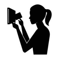User Testing an Augmented Reality Makeup Filter in a Sleek Digital Interface vector