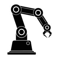 Advanced Industrial Robotic Arm Securely Grasping an Object with Precision vector