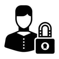 Security-conscious person using a two factor authentication method in clear silhouette vector