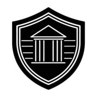 Secure online banking illustrated with a shield symbol for financial safety vector