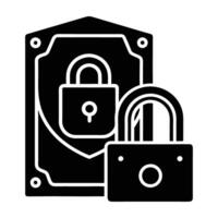 Secure personal data storage represented with a clear icon for privacy protection vector