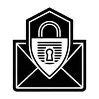 Secure email featuring biometric authentication for robust user verification today vector