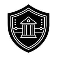Secure online banking featuring a protective shield for robust financial transactions vector