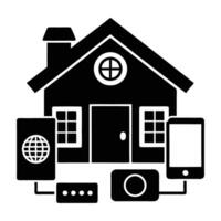 Smart home security with multiple devices for advanced integrated protection vector