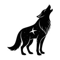 Stately Husky Howling Gracefully with Elevated Head Under Open Sky vector