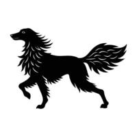 Lively Irish Setter Sprinting with Flowing Long Fur on Open Grounds vector