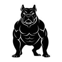 Strong Bulldog with Wide Chest Standing Proud in Bold Stance vector