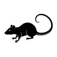 Rat dashing swiftly with its long tail following behind in urban streets vector