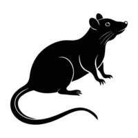 Rat standing on hind legs sniffing the air in curious alert mode vector
