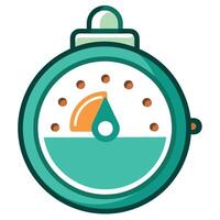 Elegant Timer Icon Counting Down and Isolated Background vector