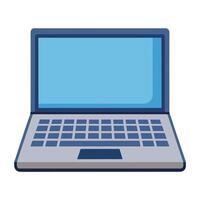 Elegant Flat Rectangular Laptop Icon with a Simple Design and Isolated Background vector
