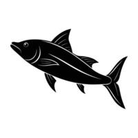 Vivid mahi mahi gliding gracefully with an extended dorsal fin silhouette vector