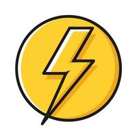 Modern Lightning Bolt Icon Isolated on a White Background vector