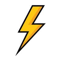 Lightning Bolt Icon Isolated on a White Background vector