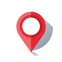 Modern Location Pin Icon with a Destination Marker and Isolated Background vector