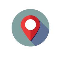 Elegant Location Pin Icon with a Destination Marker and Isolated Background vector