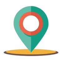 Modern Flat Map Pin Icon with a Circular Shape and Isolated Background vector