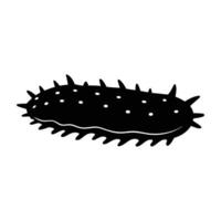 Sea cucumber resting flat on the ocean floor in quiet stillness vector