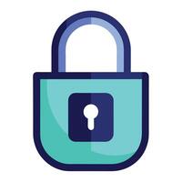Secure Lock Icon with a Modern Design and Isolated Background vector