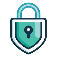 Elegant Secure Lock Icon with a Modern Design and Isolated Background vector