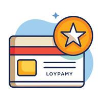 Modern Card Icon with a Reward Star and Isolated Background vector
