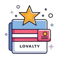 Elegant Card Icon with a Reward Star and Isolated Background vector
