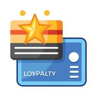 Card Icon with a Reward Star and Isolated Background vector