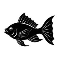 Snapper fish swimming with tail fin slightly fanned for agile underwater movement vector