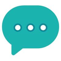 A speech bubble with three dots on it vector