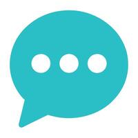 Elegant Simple Message Bubble Icon and Isolated Background vector