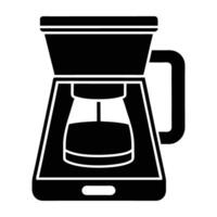 Smart coffee maker with touchscreen controls for perfect brew at home vector