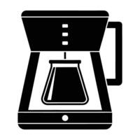 Smart coffee maker featuring intuitive touchscreen controls for quality brewing at home vector