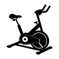 Smart exercise bike with digital display for interactive home workouts vector