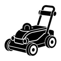 Robotic lawn mower with a compact body designed for efficient garden care vector