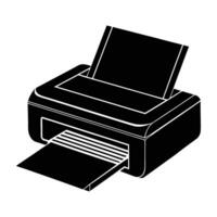 Portable wireless printer featuring a paper tray for efficient mobile document printing vector